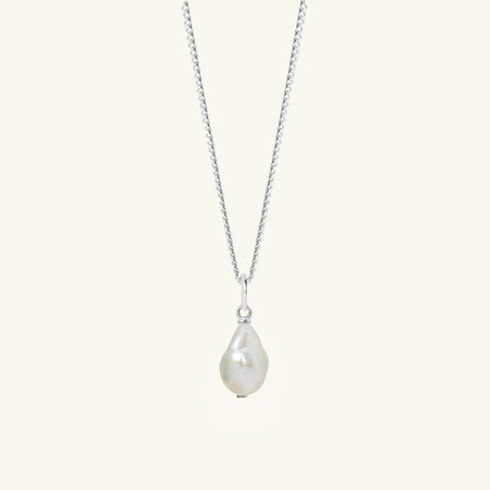 Freshwater Pearl Necklace Silver